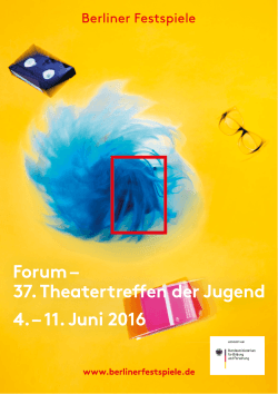 Forum-Flyer - Berliner Festspiele