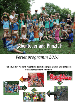 Ferienprogramm 2016