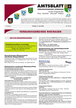 AMTSBLATT - VG Rheinauen