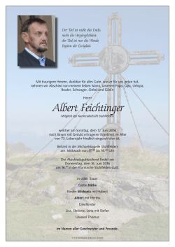 Albert Feichtinger - Bestattung Kogler