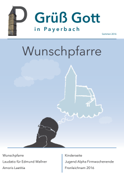 Wunschpfarre - Pfarre Payerbach