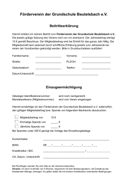 Beitrittserklärung als PDF - Förderverein der Grundschule Beutelsbach