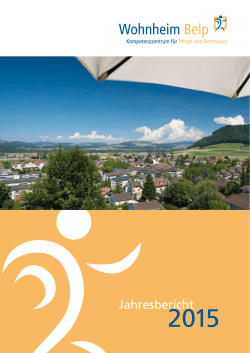 Jahresbericht - Wohnheim Belp