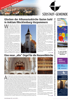 Glocken der Athanasiuskirche läuten bald in Anklam /Mecklenburg