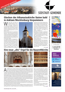 Glocken der Athanasiuskirche l&auml;uten bald in Anklam /Mecklenburg