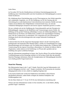 Infos f&uuml;r Eltern - St&auml;dtisches Gymnasium Leichlingen