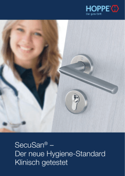 SecuSan® – Der neue Hygiene-Standard Klinisch getestet