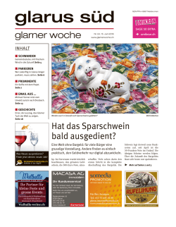 Glarner Woche, Glarus S&uuml;d, 15.6.2016