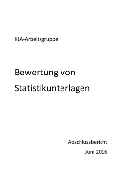 Bewertung von Statistikunterlagen
