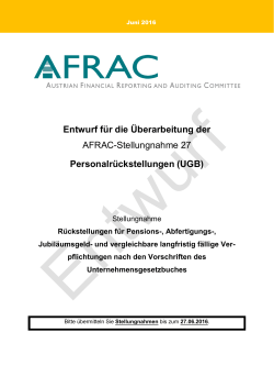 Entwurf für die Überarbeitung der AFRAC