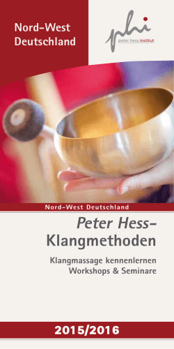 Peter Hess- Klangmethoden