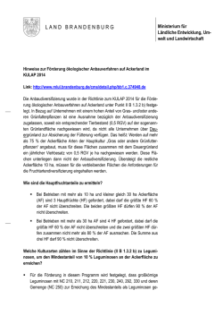 Hinweise zur F&ouml;rderung &ouml;kologischer - MLUL