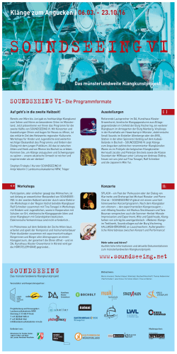 Programm 2016 – 2. Halbzeit