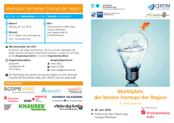 Marktplatz der besten Startups der Region