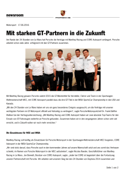 Mit starken GT-Partnern in die Zukunft