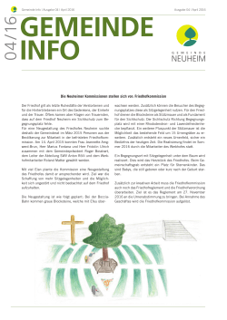 Ausgabe April - Gemeinde Neuheim
