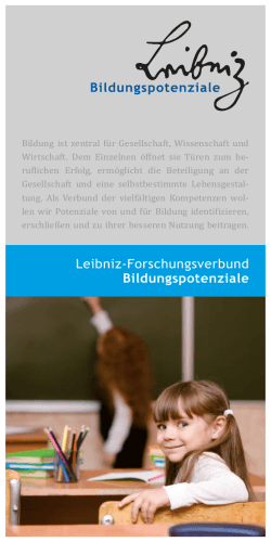Flyer Forschungsverbund Bildungspotenziale