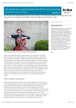 Grosser Auftritt für jungen Cellisten