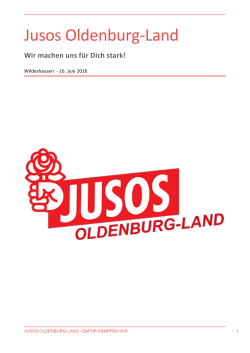 Unser Wahlprogramm als Download. - Jusos Oldenburg-Land