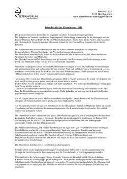 Jahresbericht 2011 - Elternforum Obersiggenthal