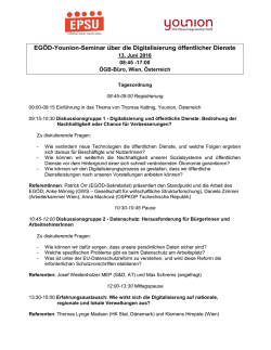 EG&Ouml;D-Younion-Seminar &uuml;ber die Digitalisierung &ouml;ffentlicher