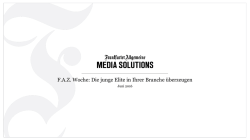 Ihre Branche in der F.A.Z. Woche