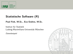 Datenbeispiel - Institut für Statistik - Ludwig-Maximilians