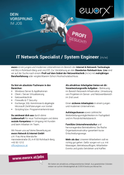 IT Network Specialist / System Engineer (m/w)