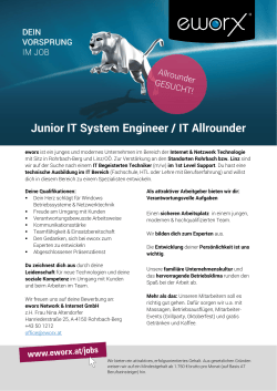 Junior IT System Engineer / IT Allrounder