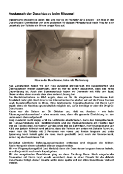 Duschtasse austauschen im Missouri SV - Karmann-Mobil-Club
