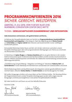 Programmkonferenz Integration