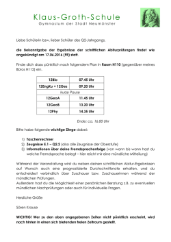 Informationen zur Notenbekanntgabe - Klaus-Groth