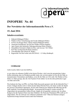 Infoperu 44 - Informationsstelle Peru eV