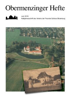 BBV Obermenzinger Hefte - Verein der Freunde Schloss Blutenburg