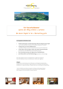 Im Angebot enthalten sind