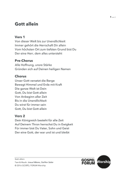 Gott allein - Gospel Forum