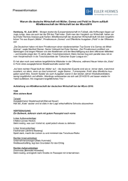 Presseinformation vom 10. Juni 2016