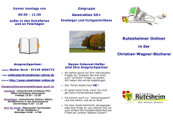 Rutesheimer Onliner in der Christian-Wagner
