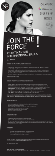 praktikant/in international sales