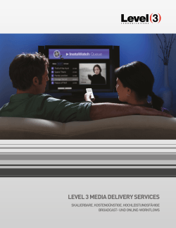 level 3 media deliveRY SeRviCeS