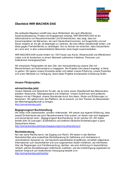Die vollst&auml;ndige Liste unserer Pilotprojekte