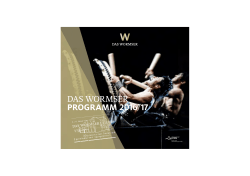 DAS WORMSER Programm 2016/17