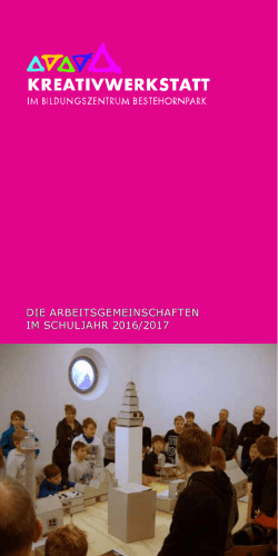 AG-Heft 2016/2017 - Kreativwerkstatt Aschersleben