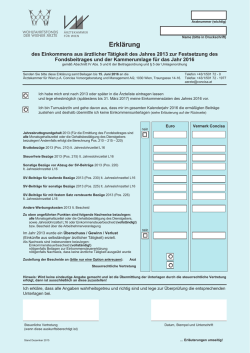 Einkommenserklärung FB KU 2016