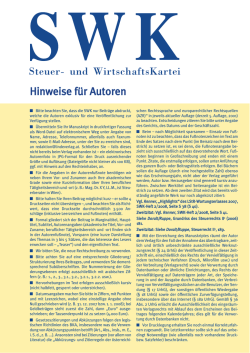 Hinweise f&uuml;r Autoren