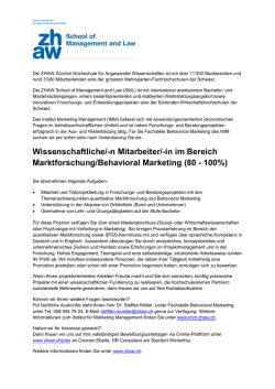 in im Bereich Marktforschung/Behavioral Marketing (80