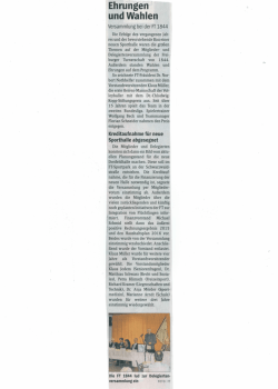 Ehrungen und Wahlen