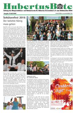 Hubertusbote 2016 - B&uuml;rgersch&uuml;tzen