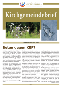 Ausgabe Mai-Juni 2016 - ref. Kirche Kanton Schaffhausen