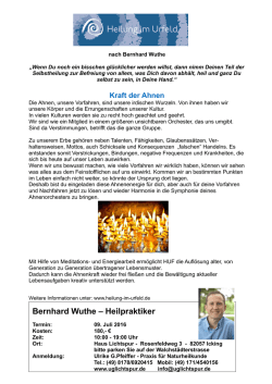 Info pdf. - Naturheilpraxis Bernhard Wuthe